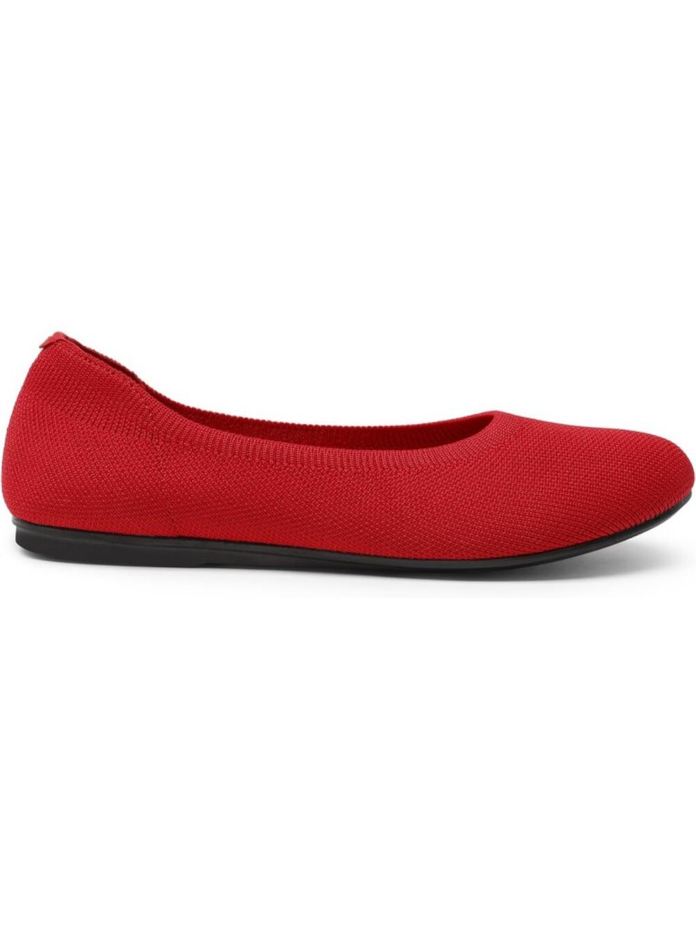 DREAM PAIRS Women's Red Rubber Knit Foldable Round Toe Flats Comfortable Shoes - Picture 3 of 6
